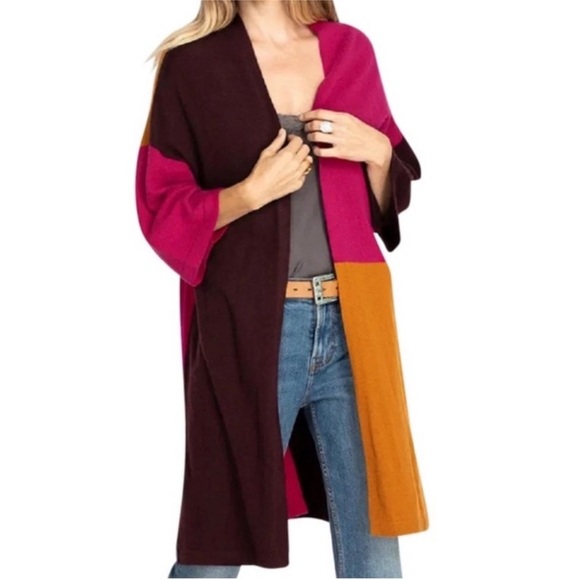 Johnny Was wool/cashmere Color Block cardigan
Kimono NEW - Picture 1 of 5
